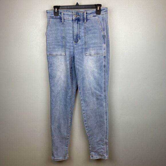 Judy blue jeans women's 5 | 27x31 light wash cargo jogger jb88691 no string - Picture 1 of 15